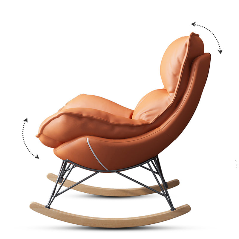 Contemporary Style Nursery Sofa Rocking Chair Indoor Rocking Chair with Ottoman
