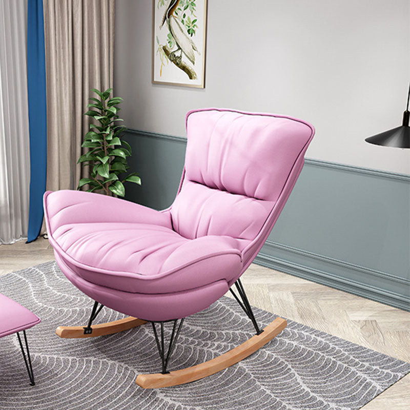 Modern Lazy Sofa Chair Iron Base Rocking Chair in Living Room