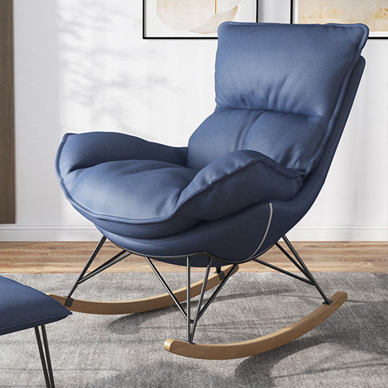 Modern Lazy Sofa Chair Iron Base Rocking Chair in Living Room