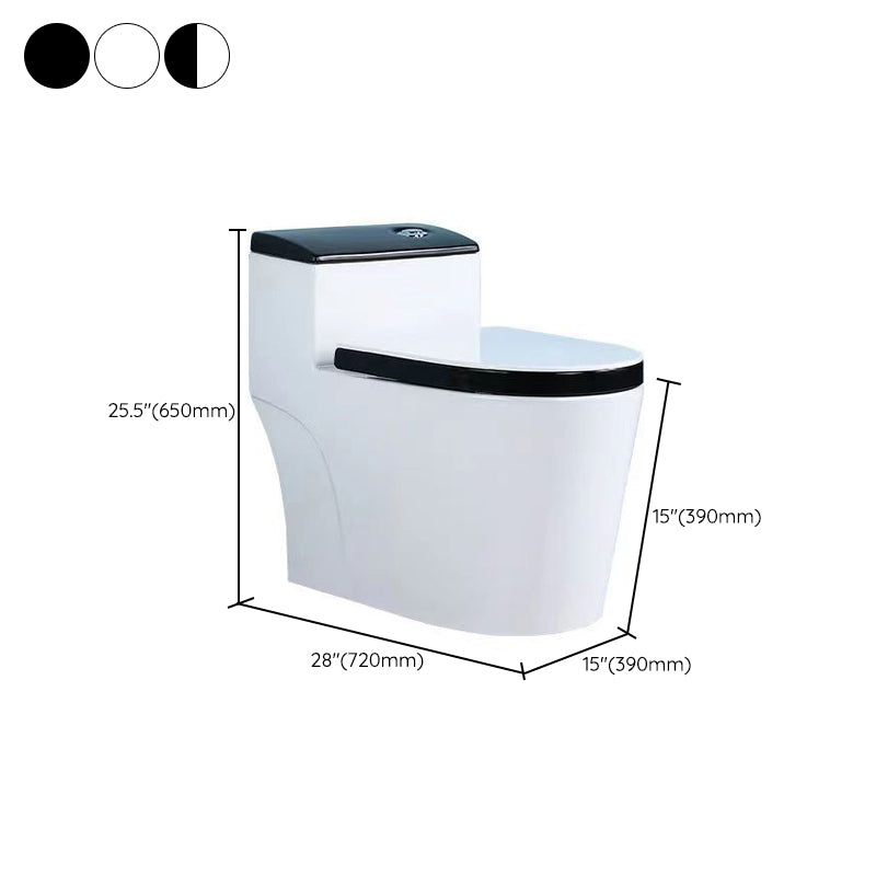 Modern 1-Piece Toilet Bowl Floor Mount White Urine Toilet for Washroom
