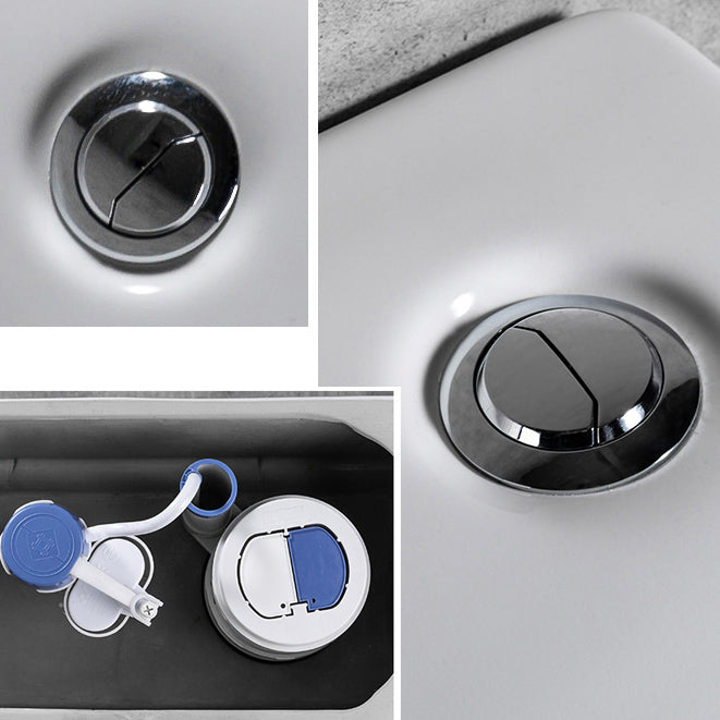 Modern 1-Piece Toilet Bowl White Urine Toilet with Slow Close Seat for Bathroom