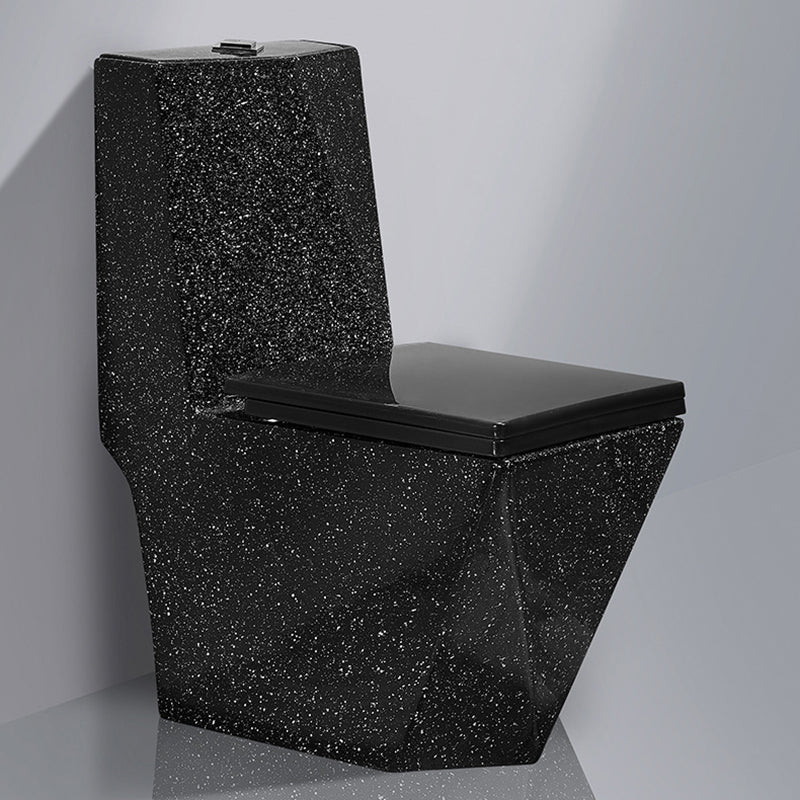 Traditional All-In-One Toilet Bowl Floor Mounted Black Urine Toilet for Bathroom