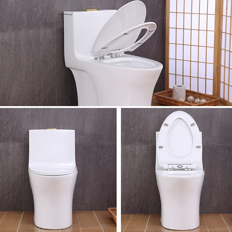 Traditional All-In-One Toilet Bowl Floor Mounted Urine Toilet with Seat for Bathroom