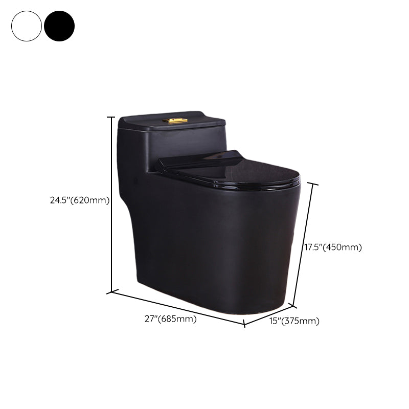 Traditional All-In-One Toilet Bowl Floor Mounted Urine Toilet with Seat for Bathroom