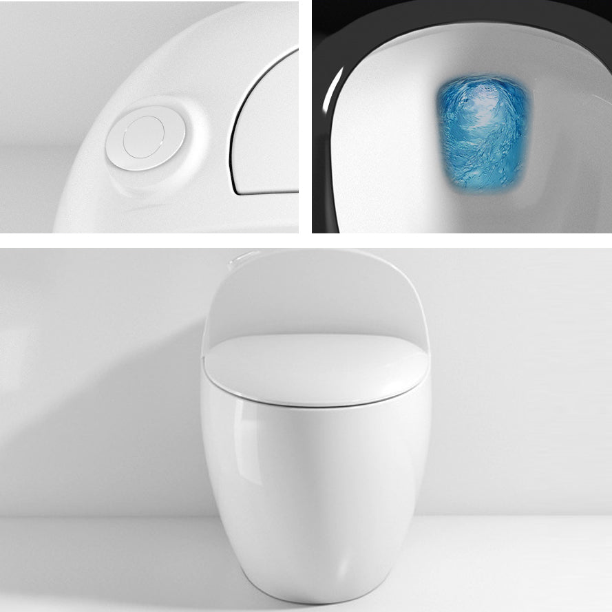 Floor Mount Flush Toilet Concealed Tank Modern One-Piece Toilet with Slow Close Seat