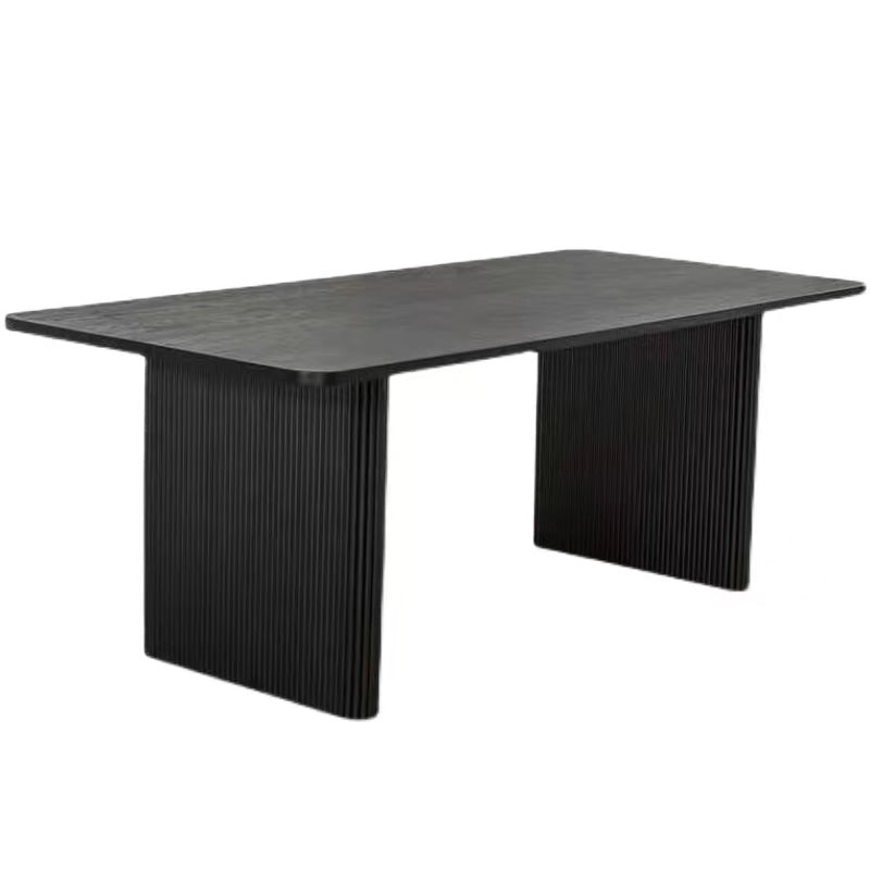 Black Wood Dining Table Set with Chairs 1/2/5 Pieces Modern Dinette Set