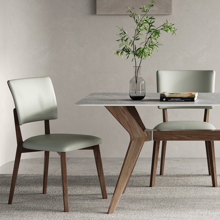 Medieval Modern Stone Dining Table Trestle Base Table for Dining Room