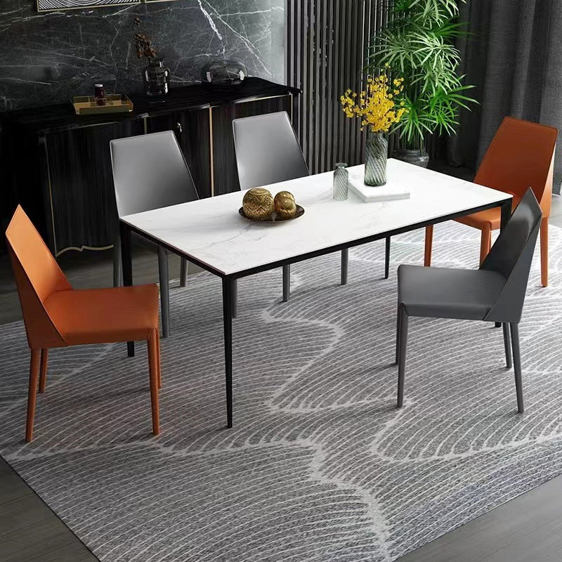 Medieval Modern Dining Table Stone 4 Legs Dinette Table for Kitchen