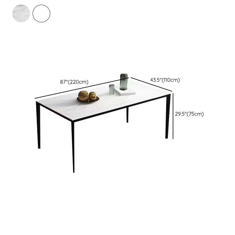 Medieval Modern Dining Table Stone 4 Legs Dinette Table for Kitchen