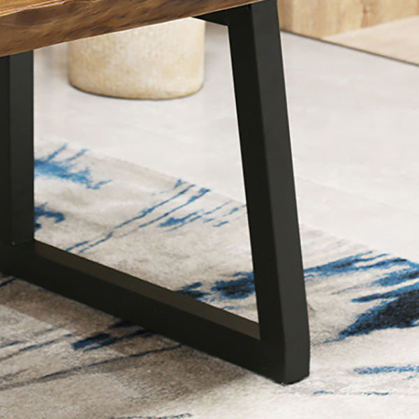 Industrial Style Rectangle Dining Table Wooden Table with Metal Legs for Home Use
