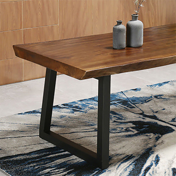 Industrial Style Rectangle Dining Table Wooden Table with Metal Legs for Home Use