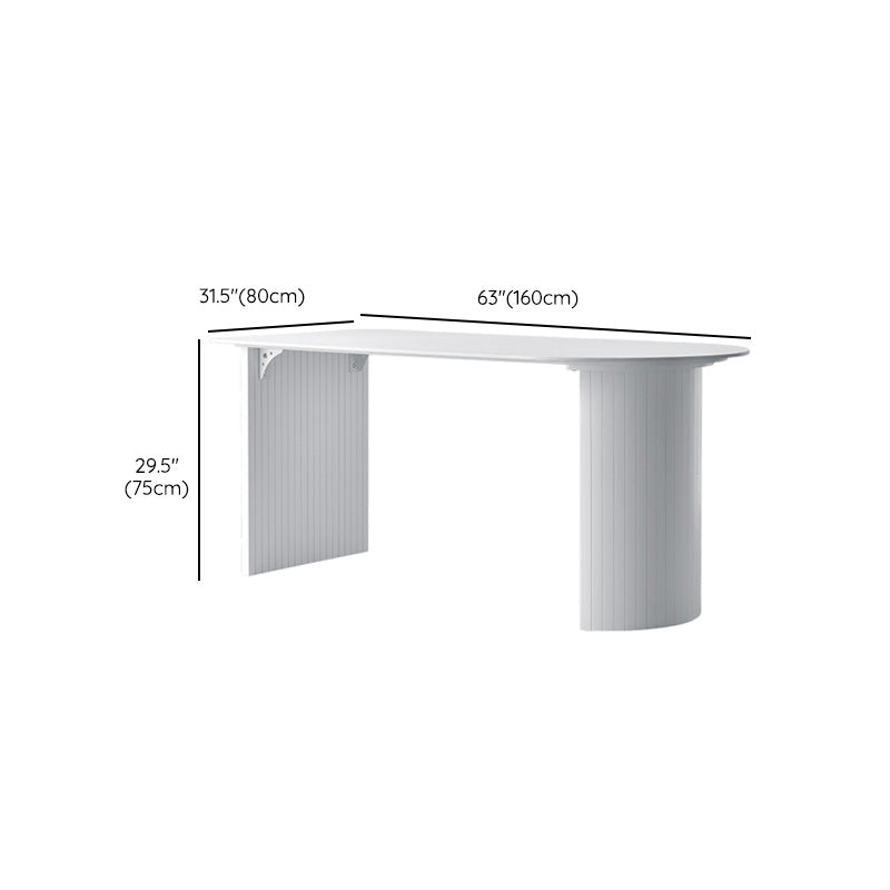 Modern Stone Dining Table Double Pedestal Table for Dining Room