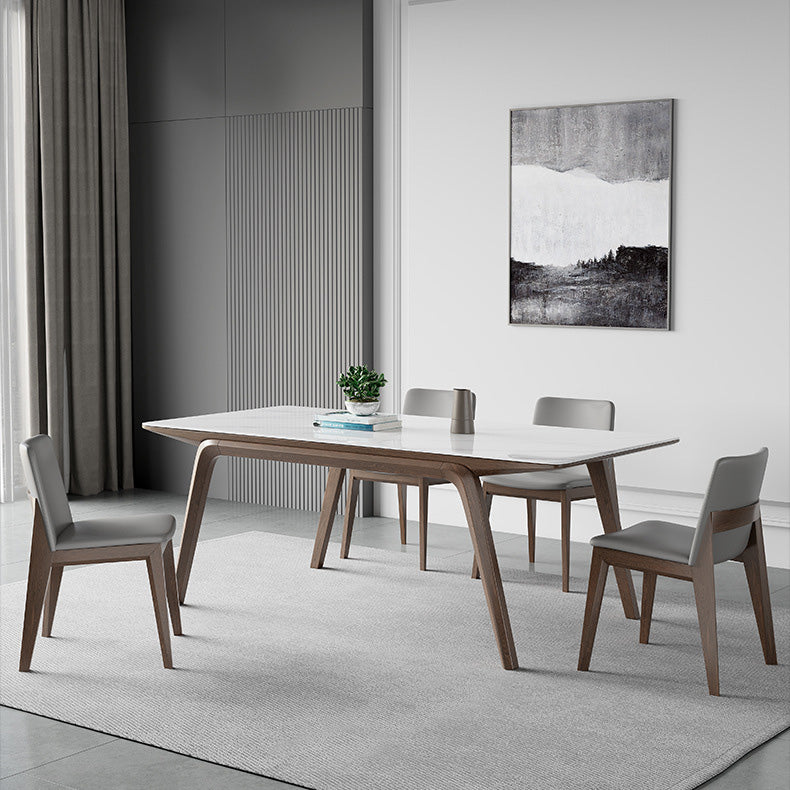 Medieval Modern Stone Dining Table Rectangle Table for Dining Room