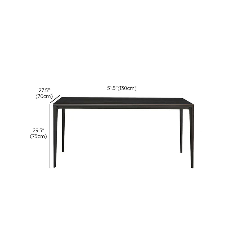 Medieval Modern Stone Dining Table 4 Black Legs Table for Dining Room