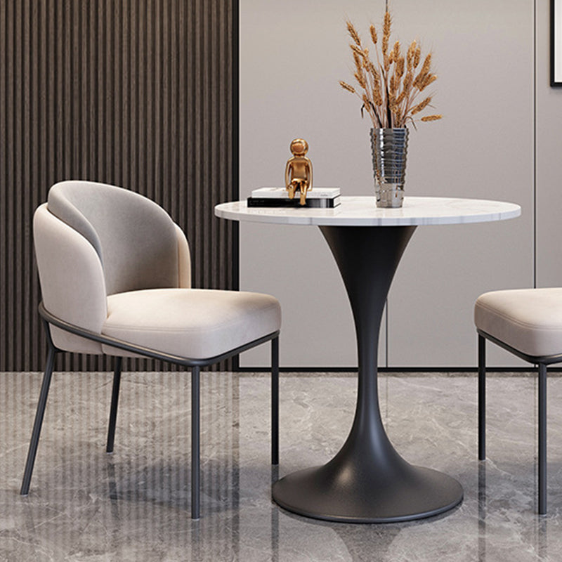 Modern Stone Round Dining Table Tulip Pedestal Table for Dining Room