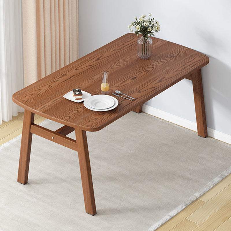 Glam Style Dining Wood Table Dining Rectangle Table for Home Use