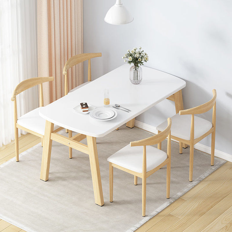 Glam Style Dining Wood Table Dining Rectangle Table for Home Use
