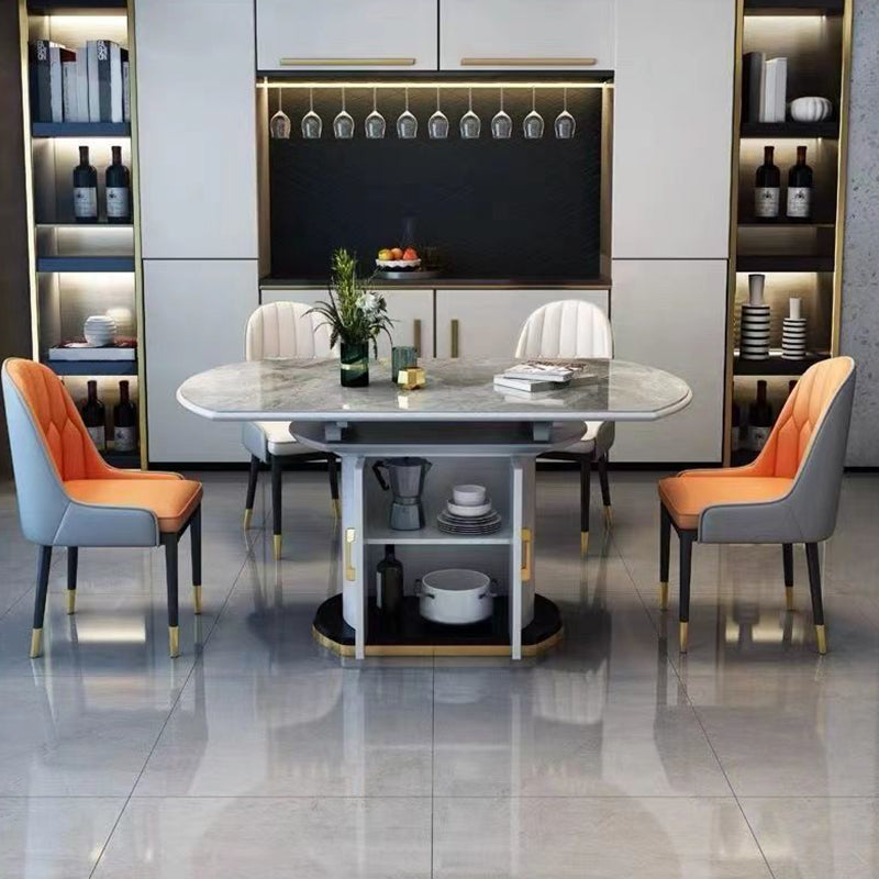 Modern Stone Dining Table with 2 Doors Table for Dining Room