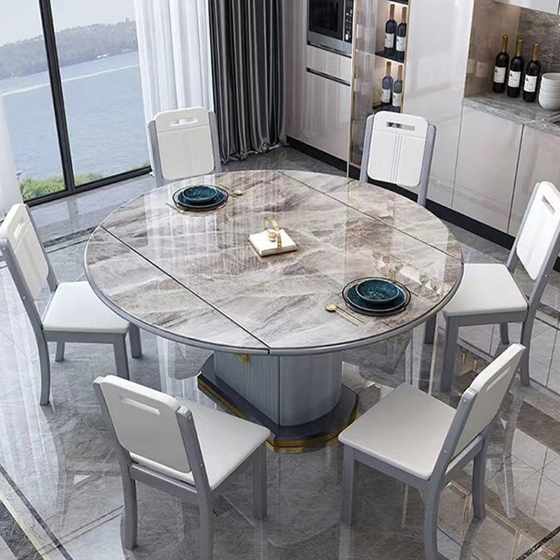 Modern Stone Dining Table with 2 Doors Table for Dining Room