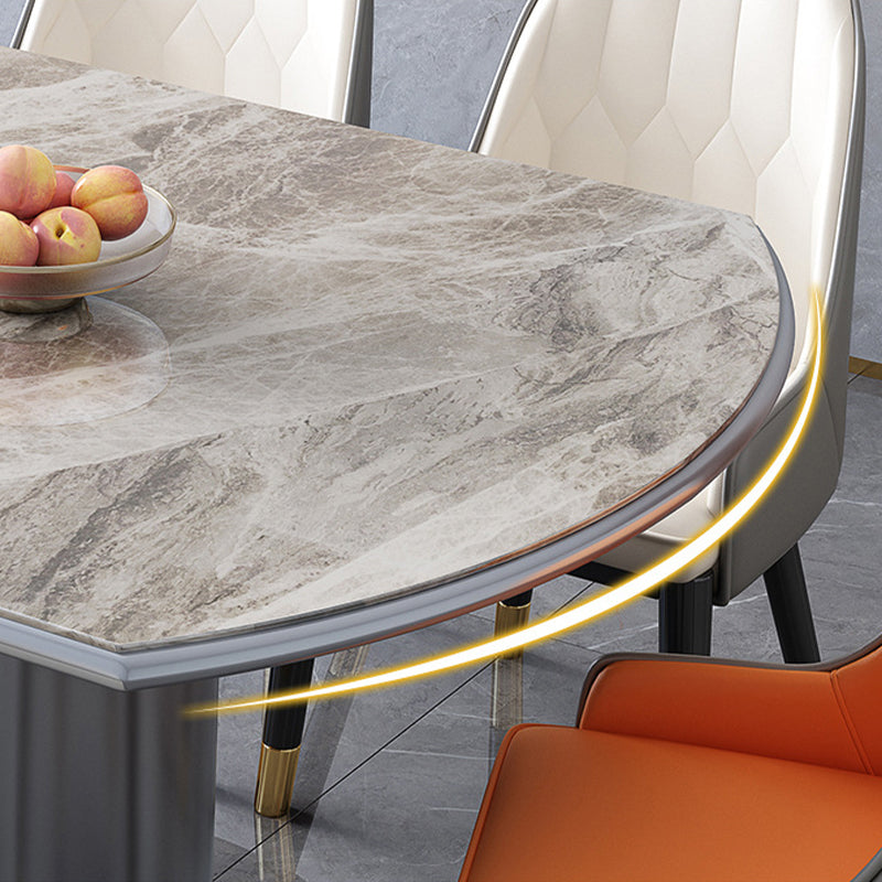 Modern Stone Dining Table with 2 Doors Table for Dining Room
