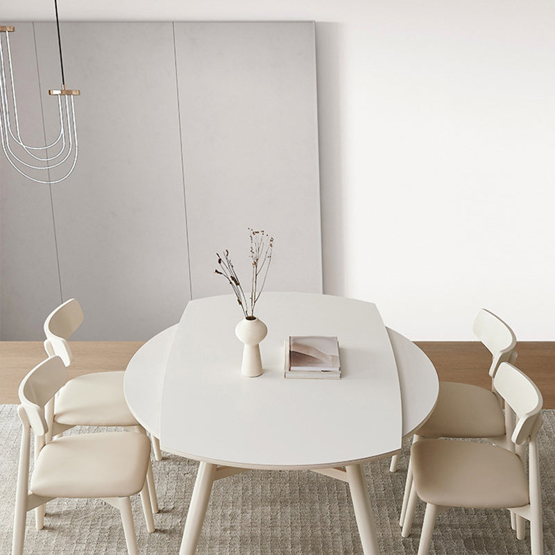 Modern Stone Dining Table 4 Oak Legs Dining Table for Dining Room