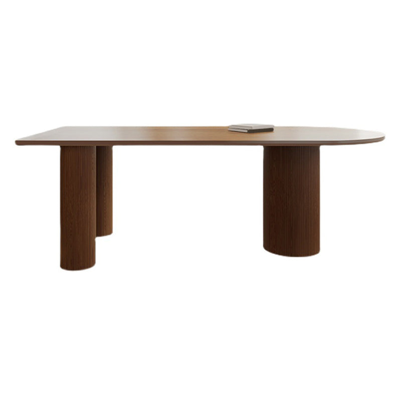 Modern Pine Wood Dining Table 3 Wooden Legs Table for Dining Room