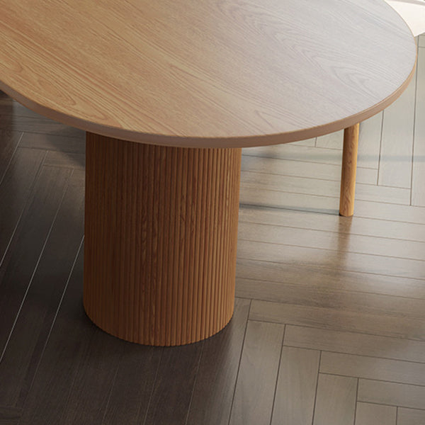 Modern Pine Wood Dining Table 3 Wooden Legs Table for Dining Room