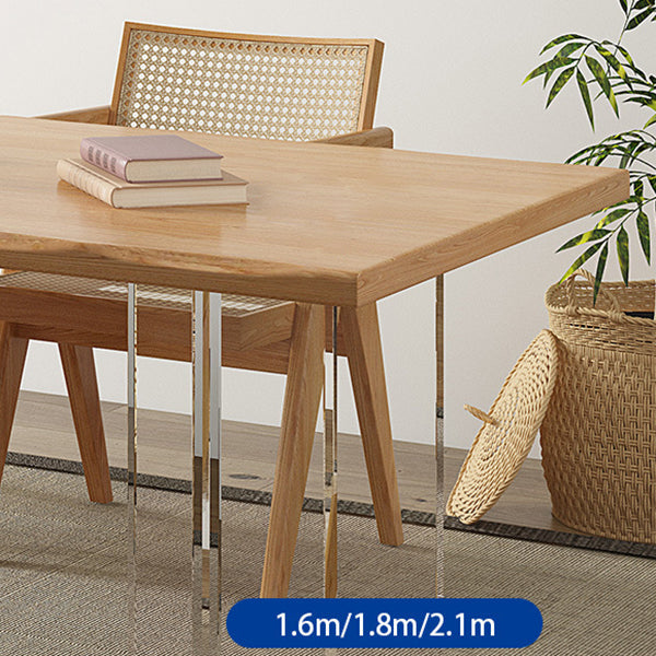 Modern Dining Wood Table Dining Rectangle Table with Plastic Legs