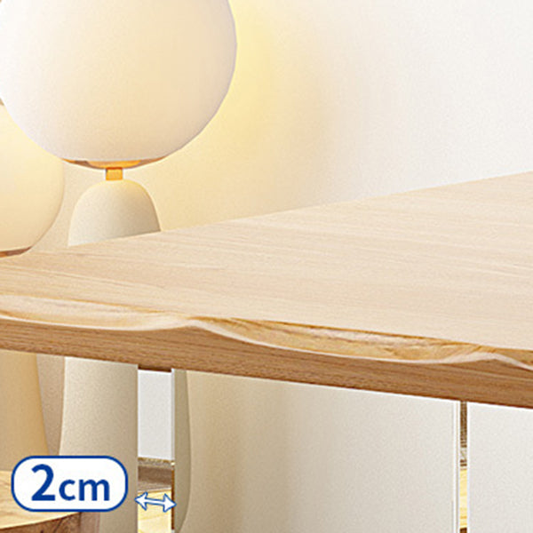 Modern Dining Wood Table Dining Rectangle Table with Plastic Legs