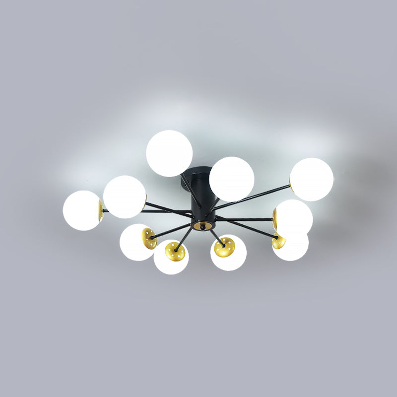 Nordic Style Iron Ceiling Light Ball Shape Shade Ceiling Lamp for Bedroom