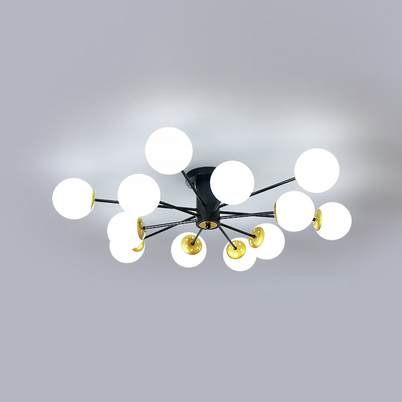 Nordic Style Iron Ceiling Light Ball Shape Shade Ceiling Lamp for Bedroom