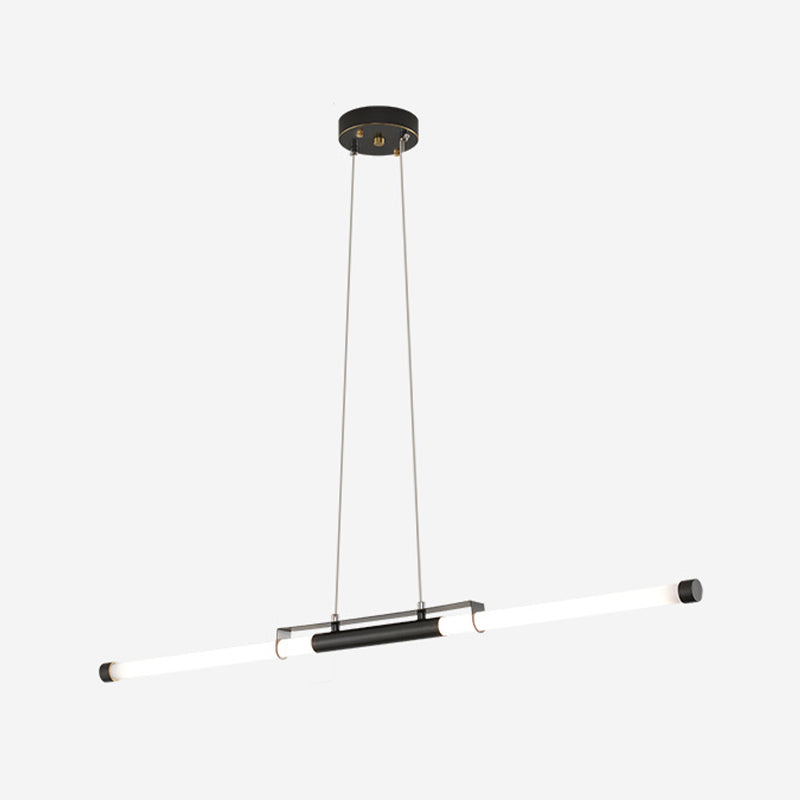 Modern Style Linear Shade Island Pendants 1 Light Metal Pendant Lights for Dining Room
