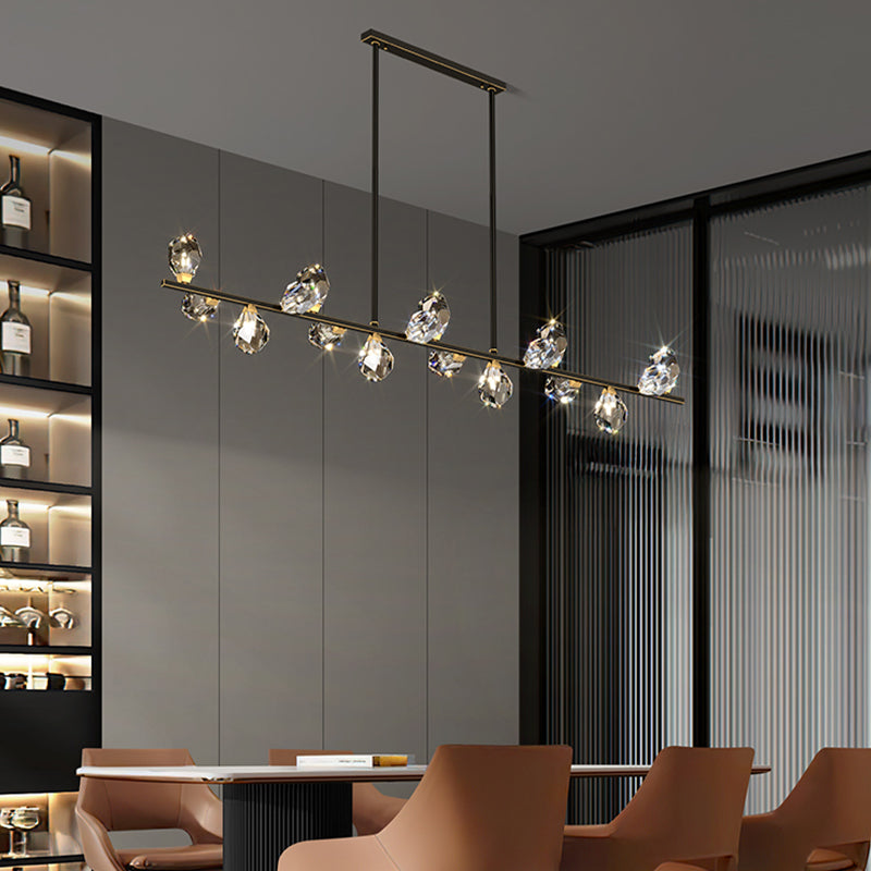 Modern Style Geometry Shape Island Pendants Crystal Pendant Lights for Dining Room