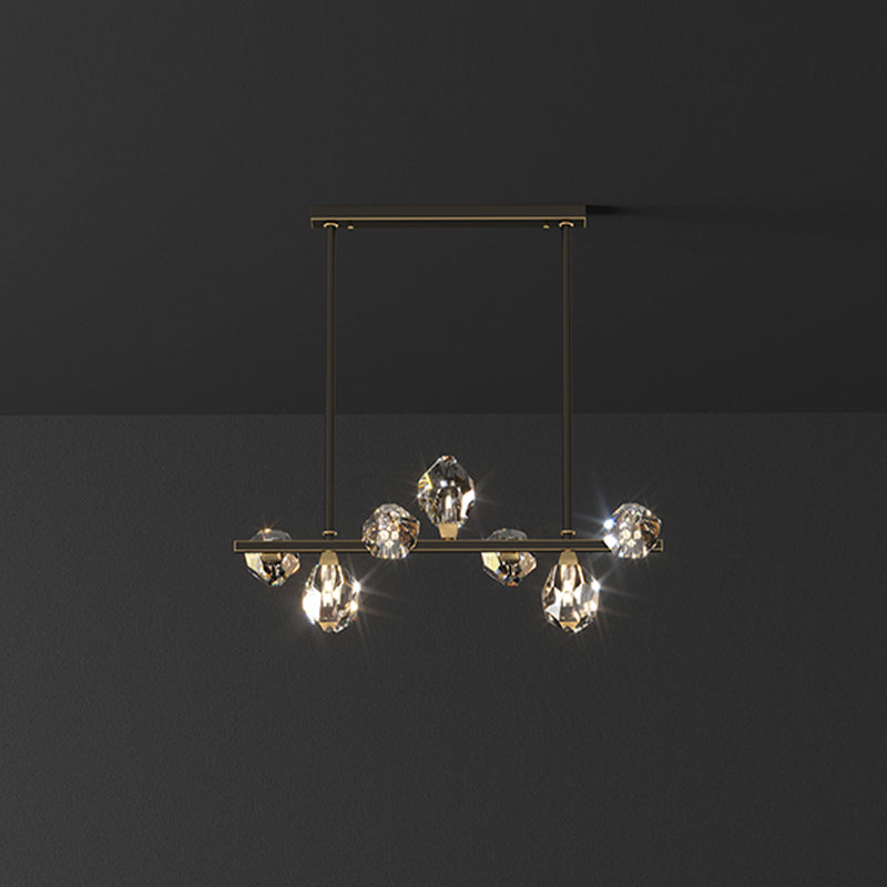 Modern Style Geometry Shape Island Pendants Crystal Pendant Lights for Dining Room