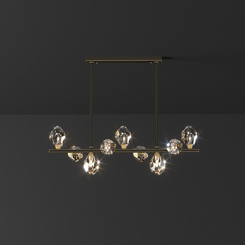 Modern Style Geometry Shape Island Pendants Crystal Pendant Lights for Dining Room