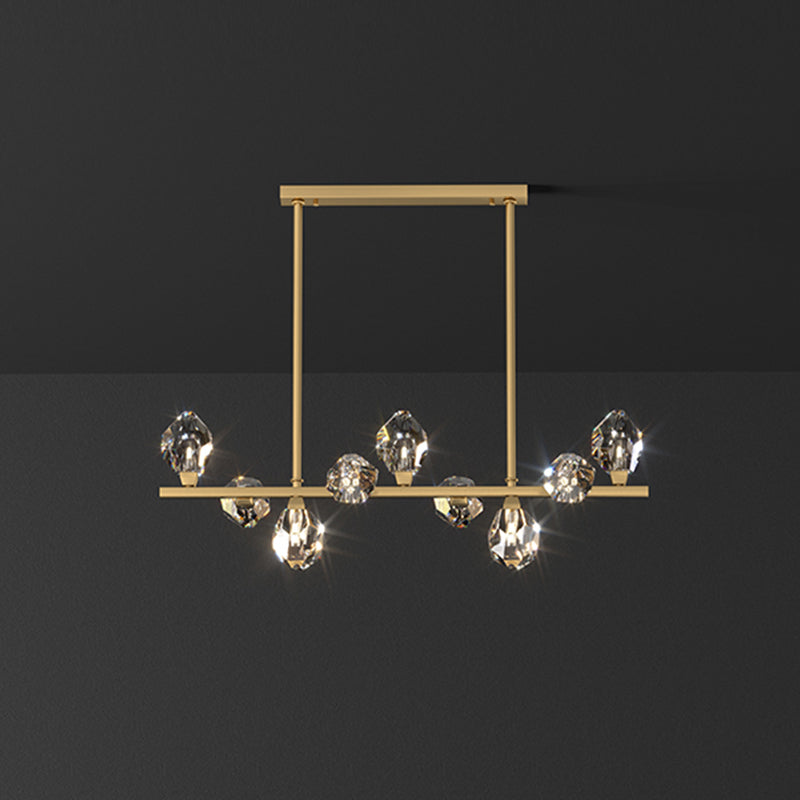 Modern Style Geometry Shape Island Pendants Crystal Pendant Lights for Dining Room