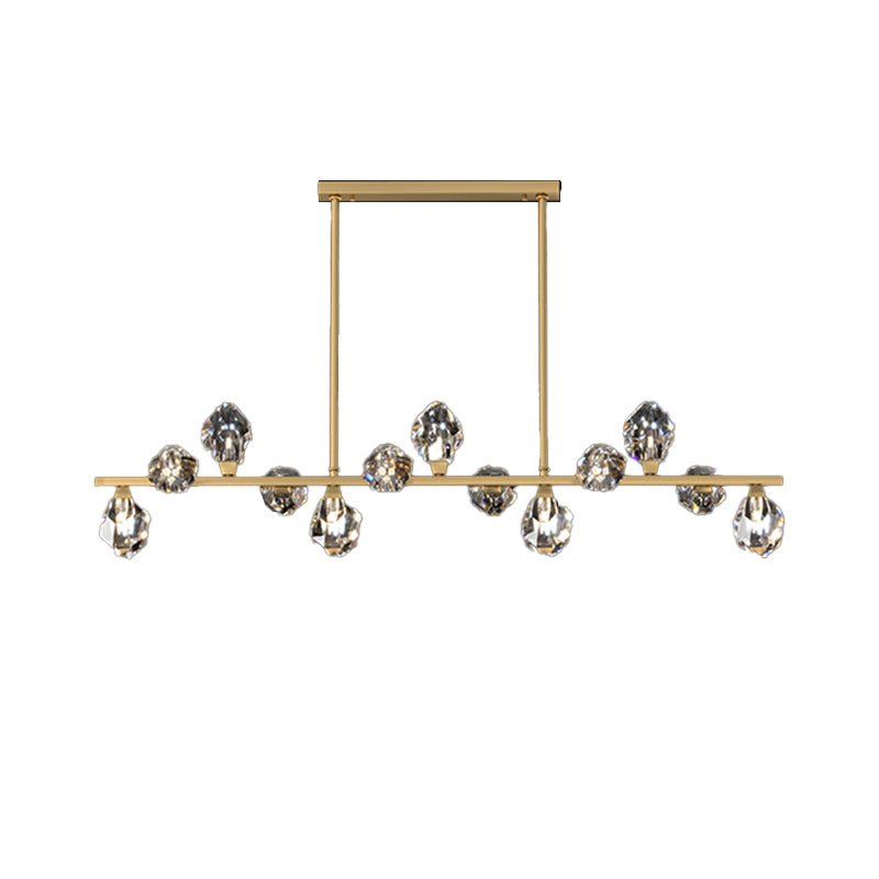 Modern Style Geometry Shape Island Pendants Crystal Pendant Lights for Dining Room