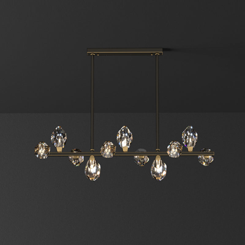 Modern Style Geometry Shape Island Pendants Crystal Pendant Lights for Dining Room