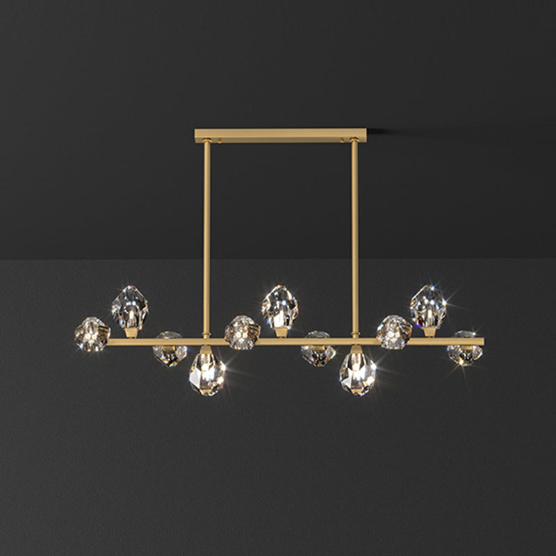 Modern Style Geometry Shape Island Pendants Crystal Pendant Lights for Dining Room