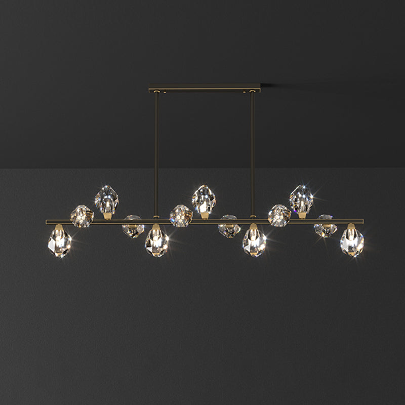 Modern Style Geometry Shape Island Pendants Crystal Pendant Lights for Dining Room