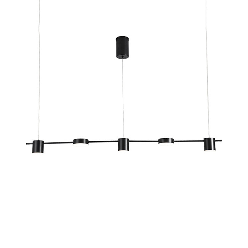 Metal Cylinder Island Light Fixtures Modern Multiple-Light Island Pendant
