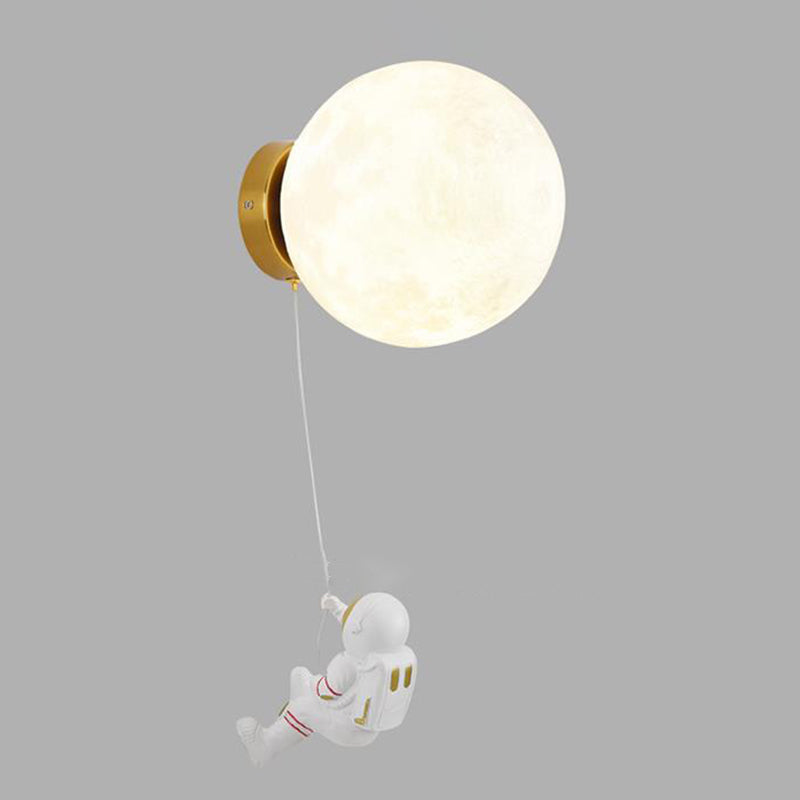 Globe Wall Lighting Modern Plastic 1 Light Wall Sconces for Children