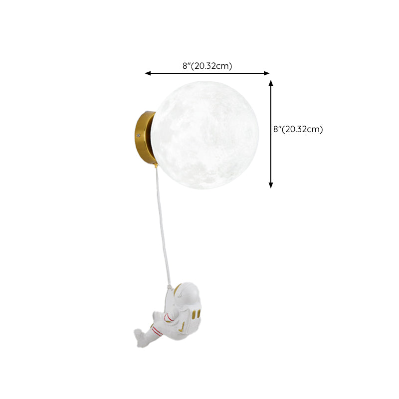 Globe Wall Lighting Modern Plastic 1 Light Wall Sconces for Children