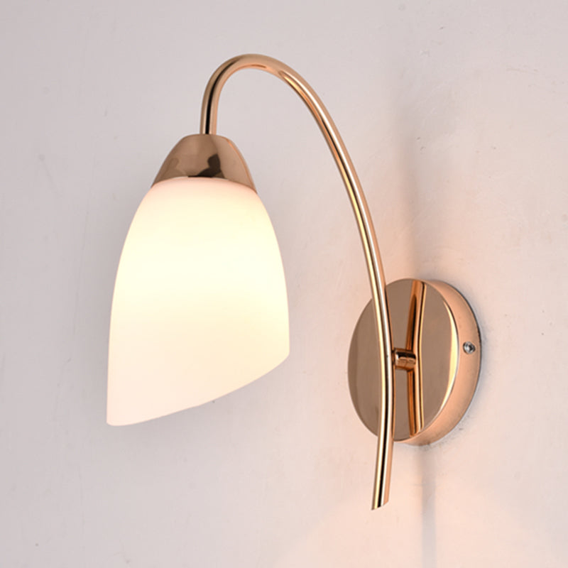 Light Luxury Wall Mount Light Geometry Shape Wall Lamp with Glass Shade for Bedroom