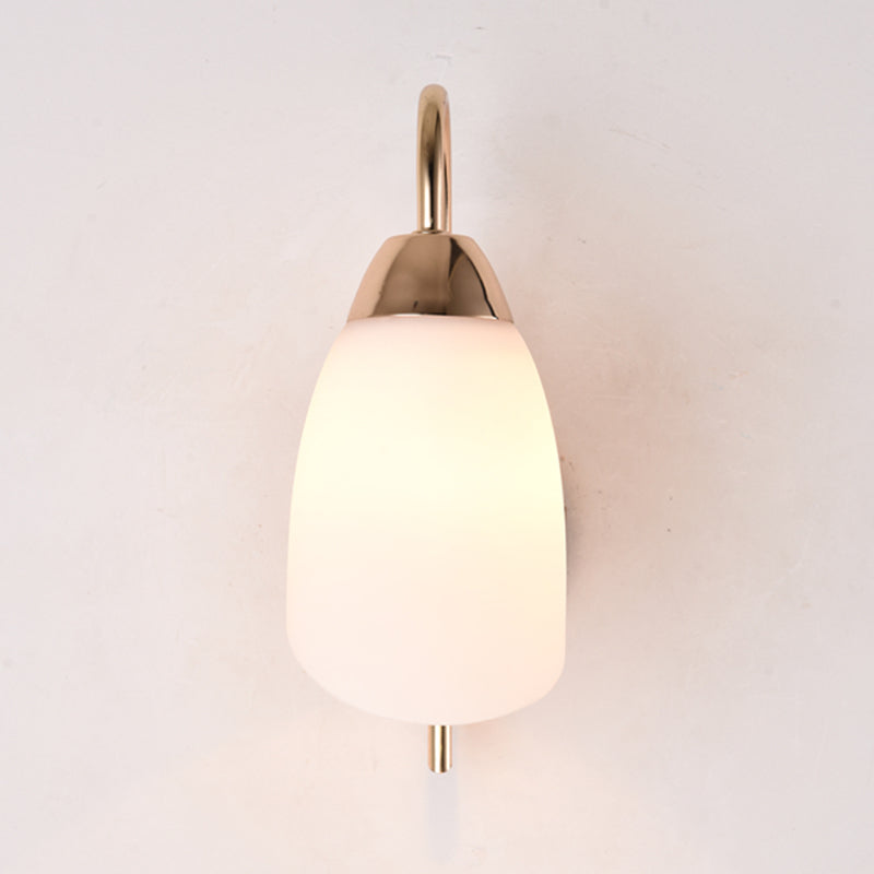 Light Luxury Wall Mount Light Geometry Shape Wall Lamp with Glass Shade for Bedroom