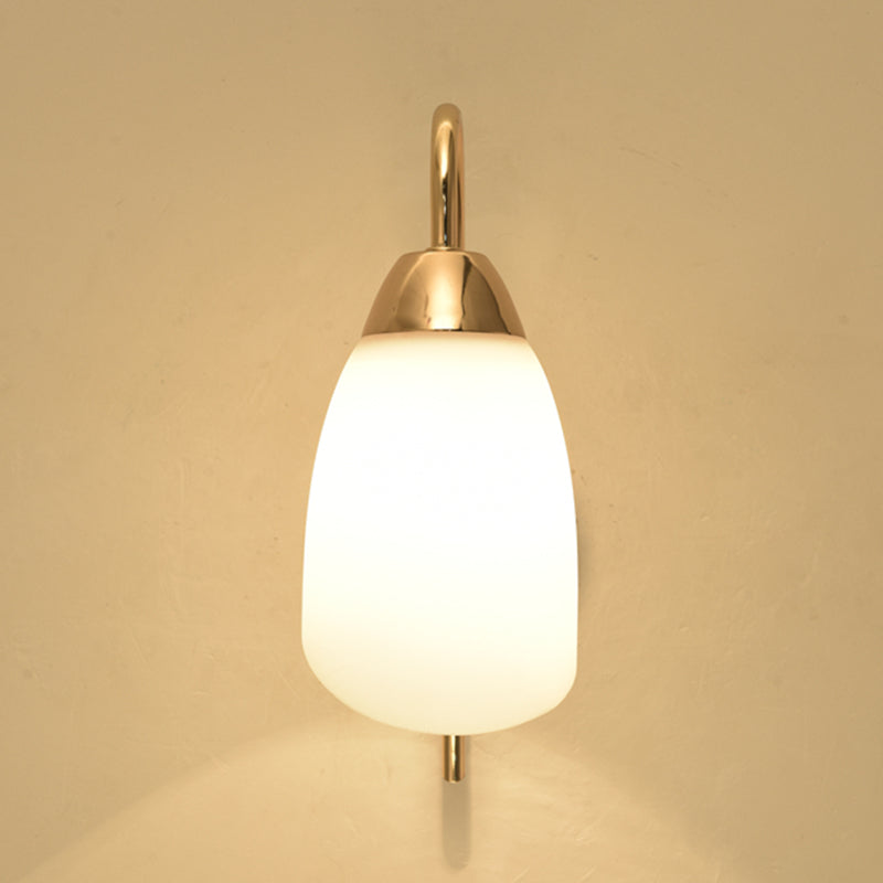 Light Luxury Wall Mount Light Geometry Shape Wall Lamp with Glass Shade for Bedroom