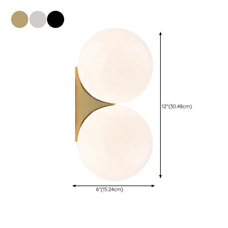 Globe Wall Lighting Simplicity Glass 1/2 Light Wall Sconces for Bedroom