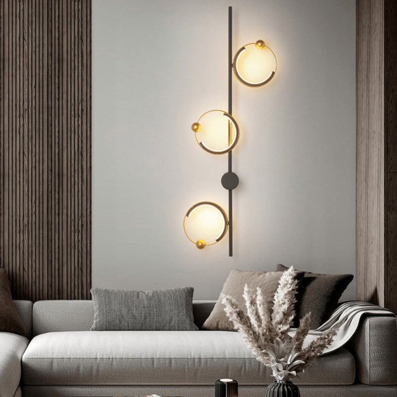 Nordic Style Wall Light Circle Shape LED Wall Lamp with Acrylic Shade for Bedroom
