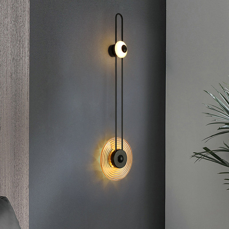 Light Luxury Wall Mount Light Iron Circle Shape Wall Lamp for Bedroom