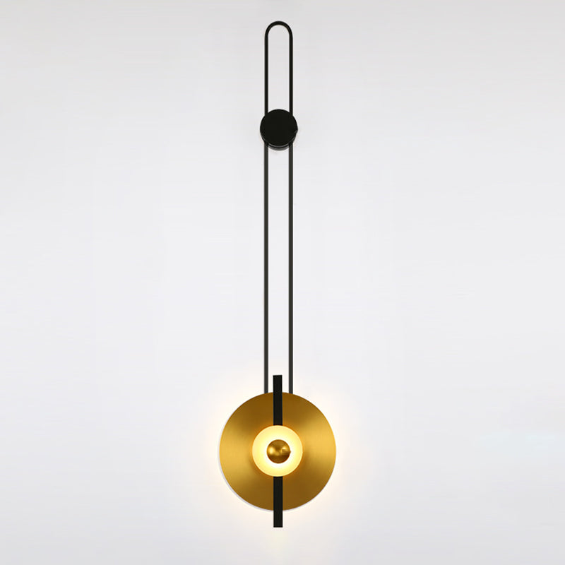 Light Luxury Wall Mount Light Iron Circle Shape Wall Lamp for Bedroom